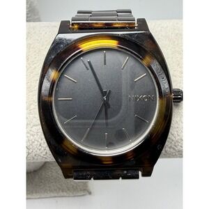 Nixon The Time Teller Acetate Ladies Tortoise New Battery 39MM 6" More Is More